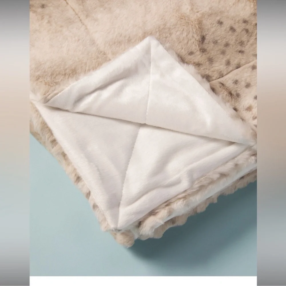 🎉LAST PIECE🎉RACHEL RACHEL‎ ROY Spotted Faux Fur throw